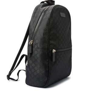 Black Gucci Nylon monogram backpack